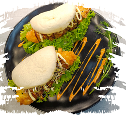 Sandwicz Gua Bao: Chrupiący kurczak 